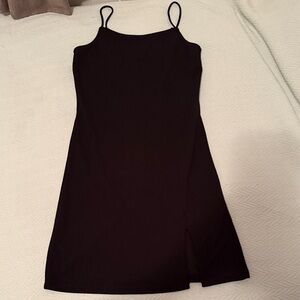 Elegant Black Spaghetti Strap Dress
